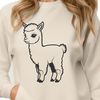 Free Standing Alpaca SVG Clip Art An illustration of a standing alpaca with a neutral expression.