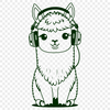 Gentle South American Camelid Illustration A digital illustration of a gentle South American camelid, the alpaca.