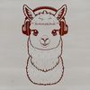 Long Necked Friend SVG Design An illustration of a South American camelid with long neck and ears.