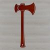 Wooden Handle Axe Design A detailed illustration of a hand axe with a wooden handle and metal head, suitable for vector design.