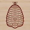 Intricate Bee Hive Design A stylized illustration of a beehive with intricate details, suitable for vector design and commercial or personal use.