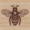 Beautiful Insect Design A small yellow and black striped insect with a long tongue.