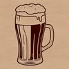 A digital illustration of a glass filled with beer, suitable for use in vector design.