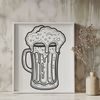 Free Beer Clip Art SVG Design An illustration of a filled beer glass with a frothy head on top.