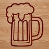 Free Vector Illustration of a Glass of Beer A glass containing a frothy head and amber-colored liquid.
