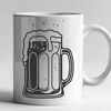 Transparent Beer Clip Art Vector Design A transparent SVG illustration of a glass containing a frothy beer.