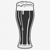 Beautiful Beer Glass Vector A glass containing beer, designed as a vector graphic for digital use.