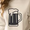 Transparent Beer Glass Vector Design A transparent glass filled with beer, ideal for vector art projects.