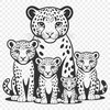 Vector Feline Illustration A large feline animal from the cat family, illustrated in vector graphics.