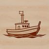 Beautiful Sailboat SVG Design A digital illustration of a sailboat in vector format.