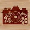 Camera Graphics A minimalist graphic representation of a camera, suitable for digital design and cutting machine templates.