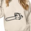 Cutting Edge Graphics - Chainsaw SVG A chainsaw illustrated in vector format for digital design and crafting projects.