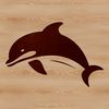Ocean Mammal Vector Graphics A vector illustration of a dolphin swimming in the ocean.
