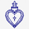 SVG File - Sacred Heart Design A stylized graphic representation of the Sacred Heart, suitable for various uses including commercial and personal projects.