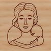 Beautiful Female Illustration for Vector Design A digital illustration of a woman for various uses such as vector design, clip art, or cutting machine stencils.