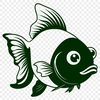 Simple Goldfish Clip Art A simple illustration of a goldfish, suitable for various design applications.