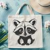 Free Vector Racoon Design A cartoon-style illustration of a raccoon, suitable for vector graphics and cutting machine designs.