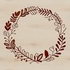 A floral design for a decorative wreath created with vector graphics.