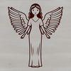 Free Stylized Angel Design A stylized illustration of an angel with intricate details.