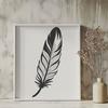 A stylized feather design made from vector shapes, suitable for digital cutting machines and printable formats.