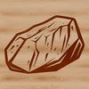 Geometric Rock Texture A digital illustration of a rock with detailed texture and geometry, suitable for vector art and design projects.