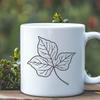 Pointed Edge Vector Leaf Design A detailed vector design illustration of a single green leaf with pointed edges.