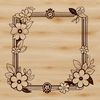 Floral border SVG vector art design element, suitable for crafting and digital use.