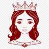 Vector Princess Character Clip Art A royalty-inspired illustration of a young female character in a princess costume, suitable for vector-based designs.
