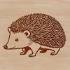 A simple vector illustration of a hedgehog, ideal for digital crafting and design projects.