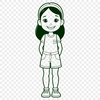 Adorable Girl Silhouette SVG Design An SVG file format representation of a girl figure created with digital design tools.