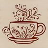 An illustration of a standard coffee cup in vector format.