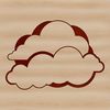 White Cloud Illustration on Light Blue Background A simple, stylized illustration of a white cloud against a light blue background.
