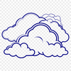 Cloud Icon Illustration A stylized illustration of a cloud, suitable for use in graphic design projects.