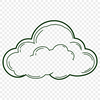 Whimsical Cloud Graphic Cloud illustration with white fluffy texture, suitable for digital art projects and vector design templates.