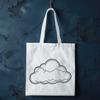 Fluffy Cumulus Cloud Graphic A simple graphic representation of a fluffy cloud in the shape of a cumulus.