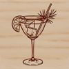 Free Cocktail Graphic Design Asset A stylized illustration of a cocktail in a glass, suitable for digital use and vector design.