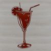 Free Vector Drink Art A stylized illustration of a cocktail in a glass, suitable for vector art and cutting machine projects.