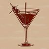 Cocktail illustration made from vector shapes, ready to cut or print with a laser cutter.