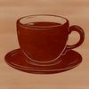 Beautiful Cup Design for Vector Art A simple design of a cup with a rounded body and handle, suitable as vector art for various applications.