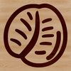 A single coffee bean symbol represented in SVG format.