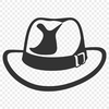 Beautiful Brimmed Cowboy Chapeau A classic cowboy hat with a wide brim and indented crown, suitable for vector design and cutting machine projects.