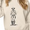 Western Design SVG Image An SVG representation of a cowboy figure designed for cutting machines and laser cutters.