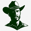 High-Resolution Cowboy Illustration A high-resolution digital clip art design of a cowboy.