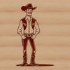 A cowboy illustration created as vector art in SVG format.