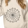 A detailed illustration of a spider web, created using vector graphics for scalable and editable purposes.
