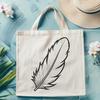 A single feather with detailed texture and shape, suitable for vector art projects.