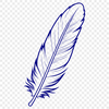 Simple Shape Vector Design A stylized illustration of a feather made up of simple shapes, suitable for vector graphics and cutting machines.
