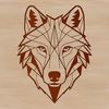 Free Wolf Clipart Design A high-quality digital illustration of a wolf's head, suitable for cutting out or printing.