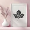A detailed, scalable leaf illustration in vector format.