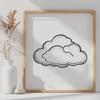 Free Vector Weather Symbol Cloud icon in vector format, suitable for graphic design and digital art.